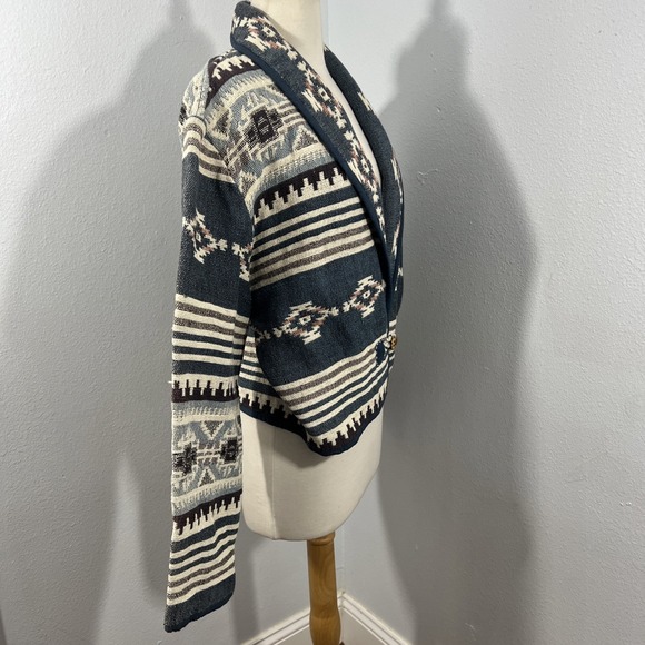 Vtg Flashback Cropped Jacket Women M Southwest Aztec Western Cowgirl Ranch Rodeo - Picture 7 of 12